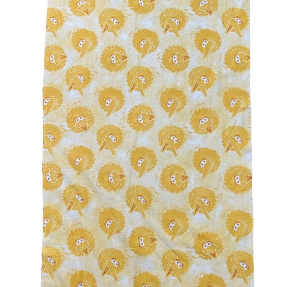 Vintage Sesame Street Fabric Flannel Big Bird Head Yellow 20 Inch One Half Yard - Picture 3 of 3